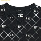  Áo Sweater MLB Dia Monogram Allover Jacquard Comfortable Fit New York Yankees 3AMTM0134-50BKS 