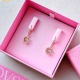 Bông Tai, Khuyên Tai Swarovski Una drop earrings Round cut, White, Rose gold-tone plated 5504753 