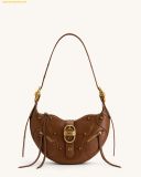  Túi Đeo Vai Tessa Crushed Shoulder Bag - Brown 