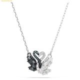  Dây Chuyền, Vòng Cổ Swarovski Swan pendant Swan, Black, Mixed metal finish 5705721 