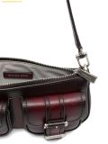  Túi Đeo Vai Michael Kors Zoe Small Burnished Leather Pochette Oxblood 32F5TZCU1O 