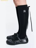  Giày Bệt MLB Slick Mary Jane Satin New York Yankees Black 3ASXMJS6N-50BKS 