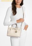  Túi Đeo Chéo Michael Kors Carson Medium Pebbled Leather Satchel Cream 35S5G2ZS5T 