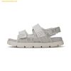  Giày Sandals MLB Korea Liner Denim Mono New York Yankees Grey 3ASDTPD43-50GRS 