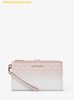 Ví Cầm Tay Michael Kors Jet Set Large Ombré Signature Logo Wristlet Hồng Nhạt