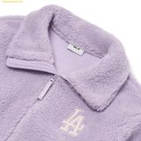  Áo Khoác Lông MLB Basic Stand-Neck Mega Logo Soft Dumble Fleece Jumper LA (L.Lavender) 3AJPF3016-07LDL Tím 