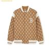 Áo Khoác MLB Jacket Baseball Jacket Monogram Series Boston Red Sox 3AJPM0141-43BGD Màu Nâu
