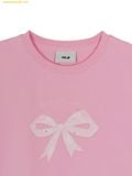  Áo Phông MLB Women's Ribbon Graphic Slim Semi-Crop Short Sleeve T-Shirt Cleveland Guardians - 3FTSN6863-45MAL - L.Magenta 