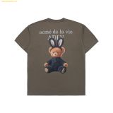 Áo Phông ADLV Rabbit Bear Doll Logo Short Sleeve T-Shirt Nâu 