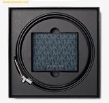  Ví Nam Và Dây Nịt Michael Kors Signature Logo Wallet and Belt Gift Set 36S4LGFF6B Navy 