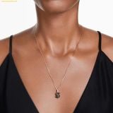  Dây Chuyền, Vòng Cổ Swarovski Swan pendant Swan, Small, Black, 18k rose gold finish 5678046 