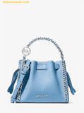  Túi Đeo Chéo Michael Kors Mina Small Chain Convertible Crossbody Bag Xanh Blue 