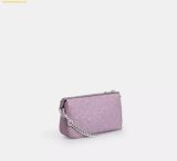  Túi Đeo Vai Coach Nolita 19 In Signature Leather With Heart Charm Patent Leather Light Violet CCZ27 