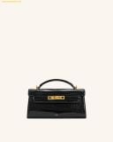  Túi Xách JW PEI Noor Top Handle Bag - Black Croc 