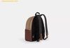 Balo Coach Court Backpack In Blocked Signature Canvas Khaki Logo 