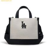  Túi Tote Vuông MLB Varsity Jacquard LA Dodgers 3AORS024N-07CRM Màu Trắng Xám 