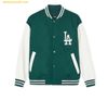Áo Khoác Bomber MLB Wool Basic Varsity Jacket 3AJPV0141-07GND Xanh Lá
