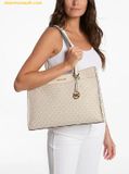  Túi Tote Michael Kors Jet Set Large Signature Logo Tote Bag Lt Cream Multi 