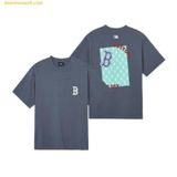  Áo Phông MLB Monotiv Overfit Short Sleeve T-Shirt BOS (D.Grey) 3ATSM0443-43GRD 