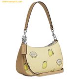  Túi Đeo Vai Coach Teri Shoulder Bag With Lemon Print Garden Glade Multi Olive CBA53 