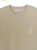  Áo Phông MLB Basic Small Logo Semi-Oversized Short Sleeve T-shirt Boston Red Sox Sand 3ATSB8063-43SAS 