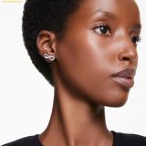  Khuyên Tai, Bông Tai Swarovski Hyperbola stud earrings Infinity, White, Rhodium plated 5687269 