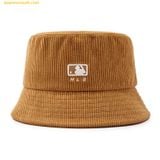  Mũ Bucket MLB Corduroy Bucket Hat CLE (Camel)S 3AHTC0136-45CAS Nâu 