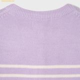  Áo Cardigan WHOAU Steve R-neck Cardigan Màu Tím Kẽ Ngang WHCKF4913F 