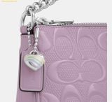  Túi Đeo Vai Coach Nolita 19 In Signature Leather With Heart Charm Patent Leather Light Violet CCZ27 