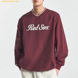  Áo Sweater MLB Sportive Varsity Woven to Man Boston Red Sox Sweatshirt 3AMTV0544-43BDS Màu Đỏ 