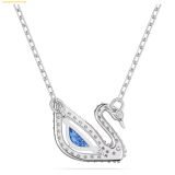  Dây Chuyền, Vòng Cổ Swarovski Dazzling Swan necklace Swan, Blue, Rhodium plated 5521074 