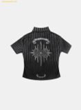  Áo Sơ Mi Bad Blood Cosmo Graphic Short Sleeve Shirt - Black Check w-sht25-009 