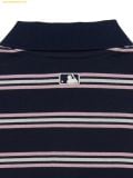  Áo Polo MLB Women's Varsity Stripe Crop Collar T-Shirt BOS (Navy) 3FPQV0253-43NYS 
