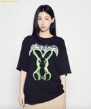  Áo Phông ADLV Neon Alien Rabbit Short Sleeve T-Shirt Đen 