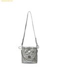  Túi Đeo Chéo MLB Basic Quilted PU Mini Bucket Crossbody Bag New York Yankees Silver 3ACRBQ16N-50SIS 