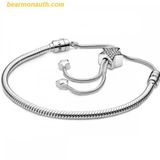  Vòng Tay, Lắc Tay PANDORA Moments Pavé Star & Snake Chain Sliding Bracelet 