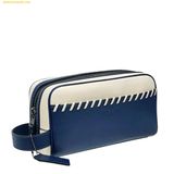  Ví Cluch Coach Small Travel Kit With Whipstitch Navy Trắng CAX53 