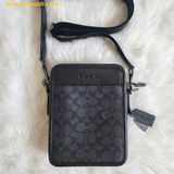  Túi Đeo Chéo Coach Sullivan Crossbody In Signature Canvas CAT78 Đen Logo 
