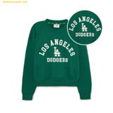  Áo Sweat MLB Women's Varsity Crop Man-to-Man LA (Green) 3FMTV0234-07GNS 