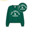 Áo Sweat MLB Women's Varsity Crop Man-to-Man LA (Green) 3FMTV0234-07GNS