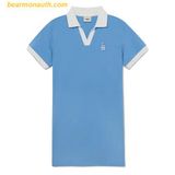  Đầm Polo MLB Women's Open Collar Contrast Comfortable Fit Collar Dress LA (Sky blue) 3FOPB0333-07SBS 