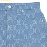  Chân Váy Denim MLB Women's Classic Monogram Jacquard Denim Skirt NY (Indigo) 3FDSM0133-50INS 