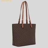  Túi Tote Michael Kors Jet Set Medium Logo Pocket Tote Bag Brown 35F3GTVT3B 