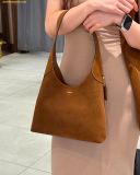  Túi Đeo Vai Coach Brooklyn 28 Warm Brown Suede Shoulder Bag CW637 