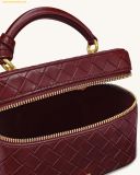  Túi Đeo Chéo JW PEI Cleo Woven Texture Box Shape Top Handle Bag - Claret 