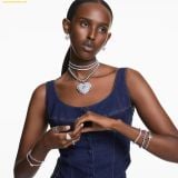  Vòng Tay, Lắc Tay Swarovski Hyperbola bangle Heart, White, Rhodium plated 5684385 