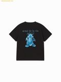  Áo Phông ADLV Fuzzy Dragon Artwork Short Sleeve T-Shirt Đen 