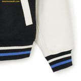  Áo Khoác Bomber MLB Wool Wappen Varsity Jacket NY (Black) - 3AJPV0241-50BKS Đen 