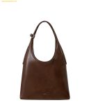  Túi Đeo Vai Stand Oil Ringo Bag Canvas Brown Trắng Kem Viền Nâu 