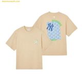  Áo Phông MLB Monotiv Overfit Short Sleeve T-Shirt NY (L.Beige) 3ATSM0443-50BGL Begi 